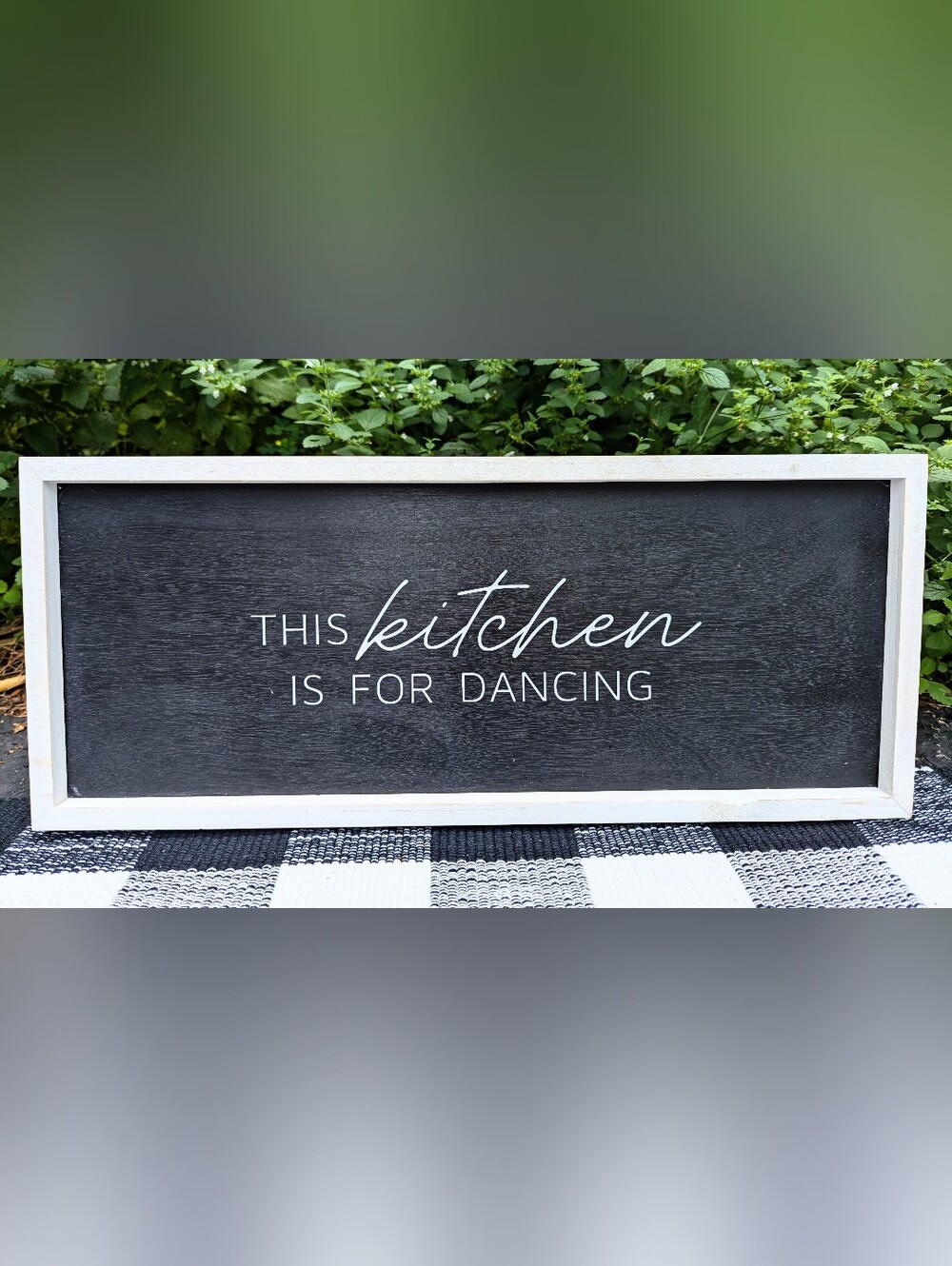 Black & White 'This Kitchen Is For Dancing' Framed Sign